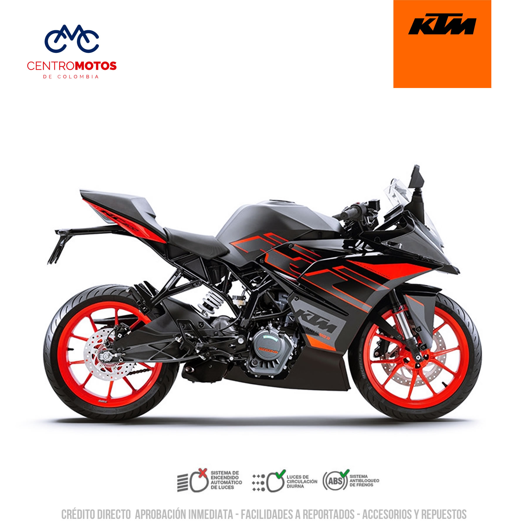KTM RC200 BLACK – 2022  Centro Motos de Colombia